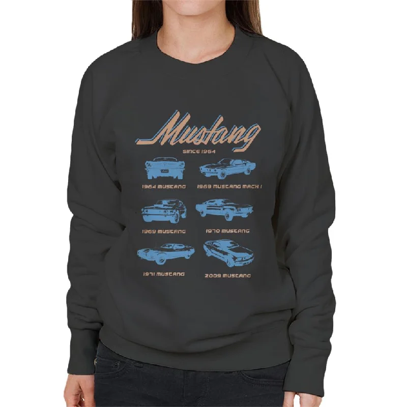 Ford Mustang Since 1964 History Women's Sweatshirt Hoodie with Illustration Artistic Creative Ford Mustang Since 1964 History Women's Sweatshirt Hoodie with Illustration Artistic Creative