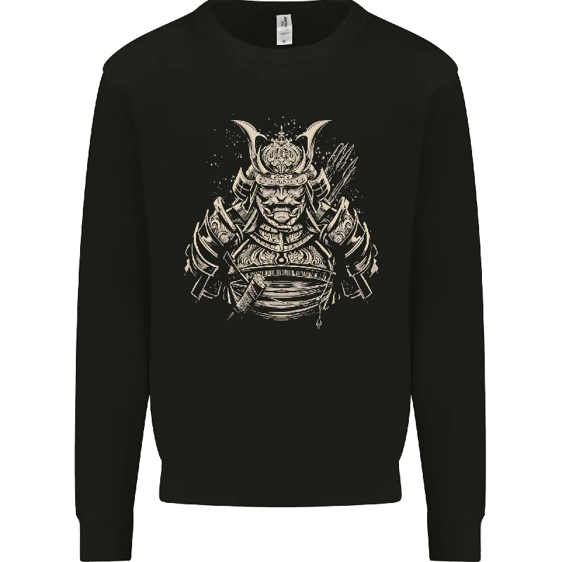 A Samurai Warrior Mens Sweatshirt Jumper Hoodie with Velcro Closure Adjustable Secure