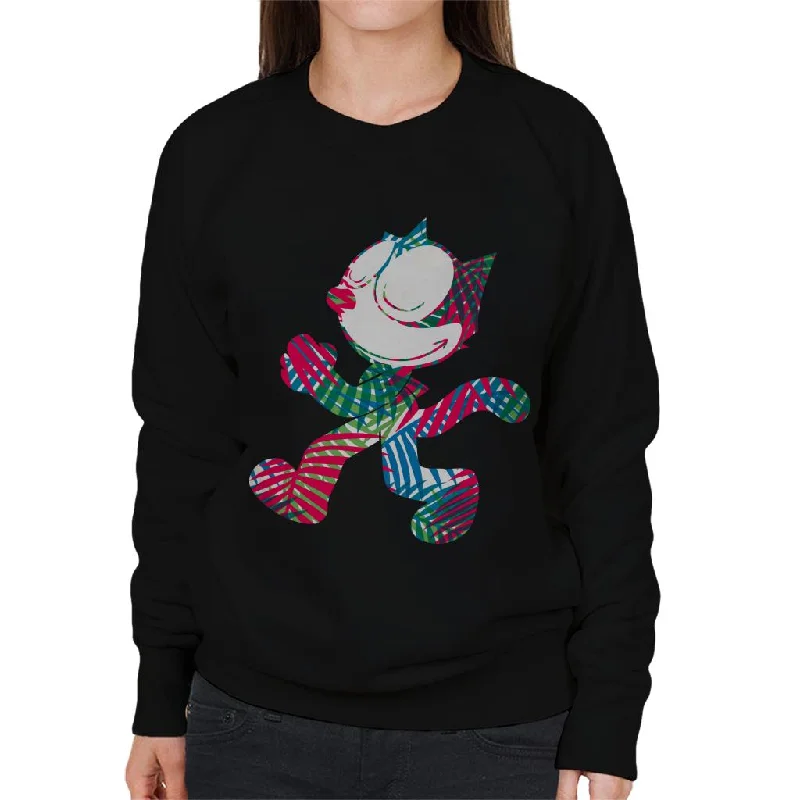 Felix The Cat Multi Coloured Leaves Women's Sweatshirt Hoodie with Hidden Zipper Minimalist Clean Felix The Cat Multi Coloured Leaves Women's Sweatshirt Hoodie with Hidden Zipper Minimalist Clean