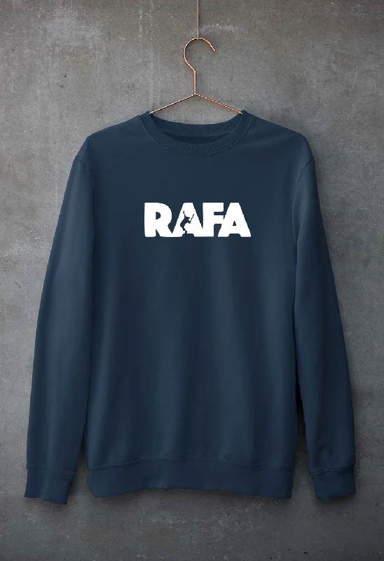 Rafael Nadal (RAFA) Unisex Sweatshirt for Men/Women Hoodie with Hem Frayed Vintage Worn Rafael Nadal (RAFA) Unisex Sweatshirt for Men/Women Hoodie with Hem Frayed Vintage Worn