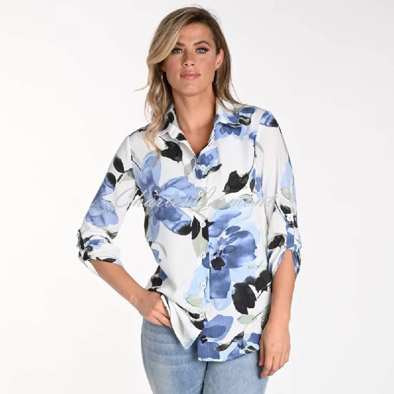 Frank Lyman Floral Print Blouse - Style 241465 Playful Puff Blouse