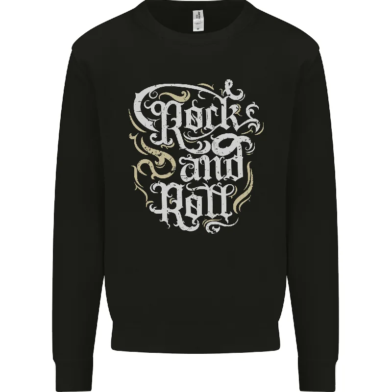 A Rock n Roll Design Mens Sweatshirt Jumper Hoodie with Illustration Artistic Creative