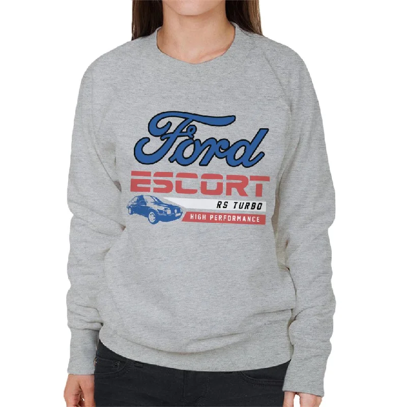Ford Escort RS Turbo High Performance Women's Sweatshirt Hoodie with Toggle Buttons Decorative Unique Ford Escort RS Turbo High Performance Women's Sweatshirt Hoodie with Toggle Buttons Decorative Unique