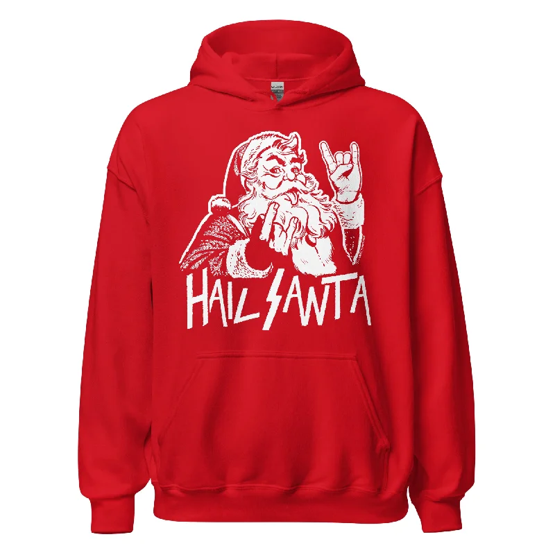 Hail Santa Hoodie Hoodie with Hood Adjustable Protection