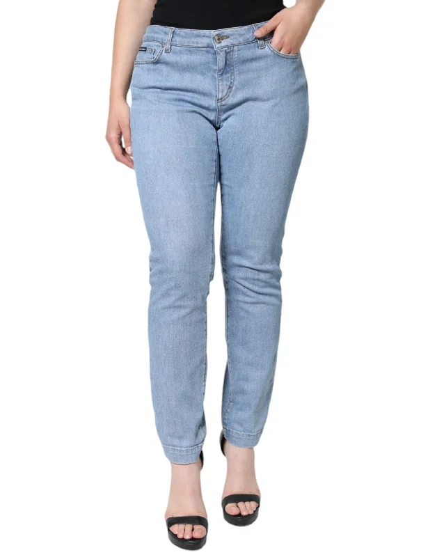 Dolce & Gabbana  Pretty Slim Fit Cotton  Women's Jeans Trendy Classic Fit Jeans