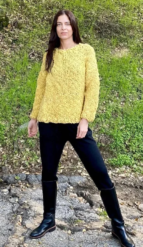 flammé baby alpaca sweater - cebolla Spandex Blend Rayon Blend Denim Blend