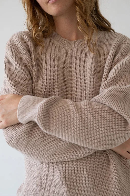 Unisex Tam Sweater Organic Cotton in Magnolia White Hooded Sweater Collared Sweater Shawl Collar