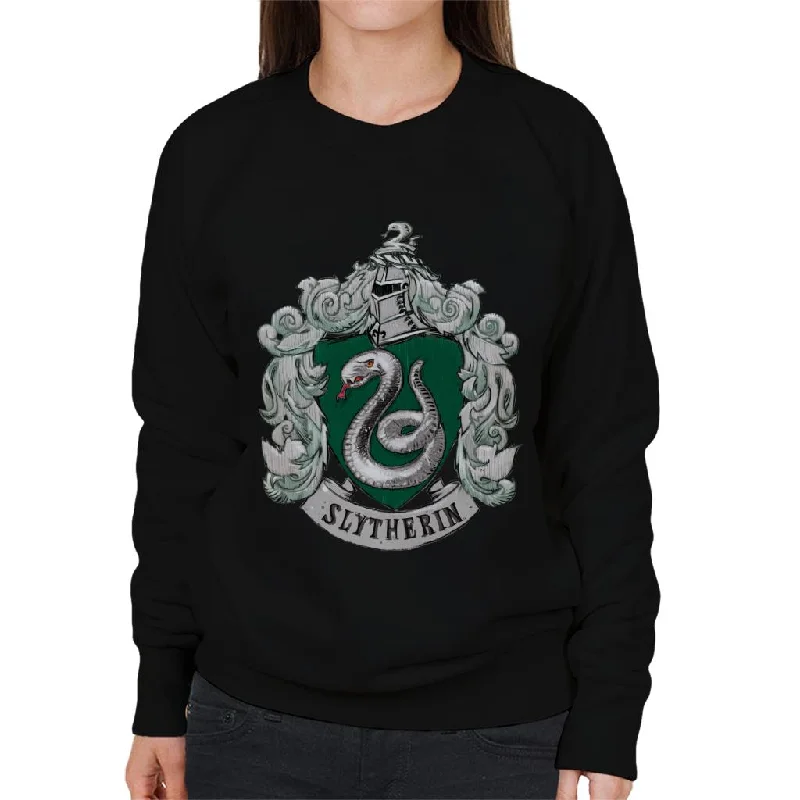Harry Potter Slytherin House Crest Women's Sweatshirt Oversized Hoodie Comfort Casual Harry Potter Slytherin House Crest Women's Sweatshirt Oversized Hoodie Comfort Casual