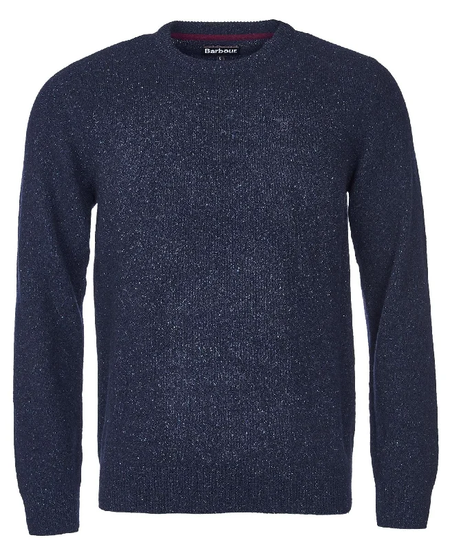 Tisbury Crew Neck Sweater - Navy Solid Color Striped Floral Print