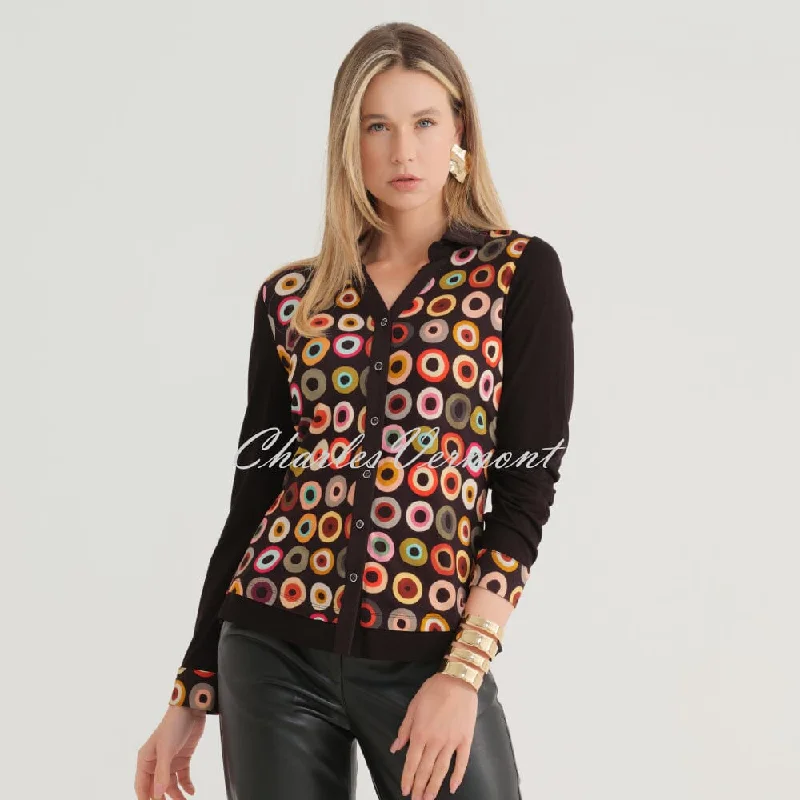 Dolcezza 'Moving Target Pilot' Blouse - Style 74683 Satin Drape Blouse