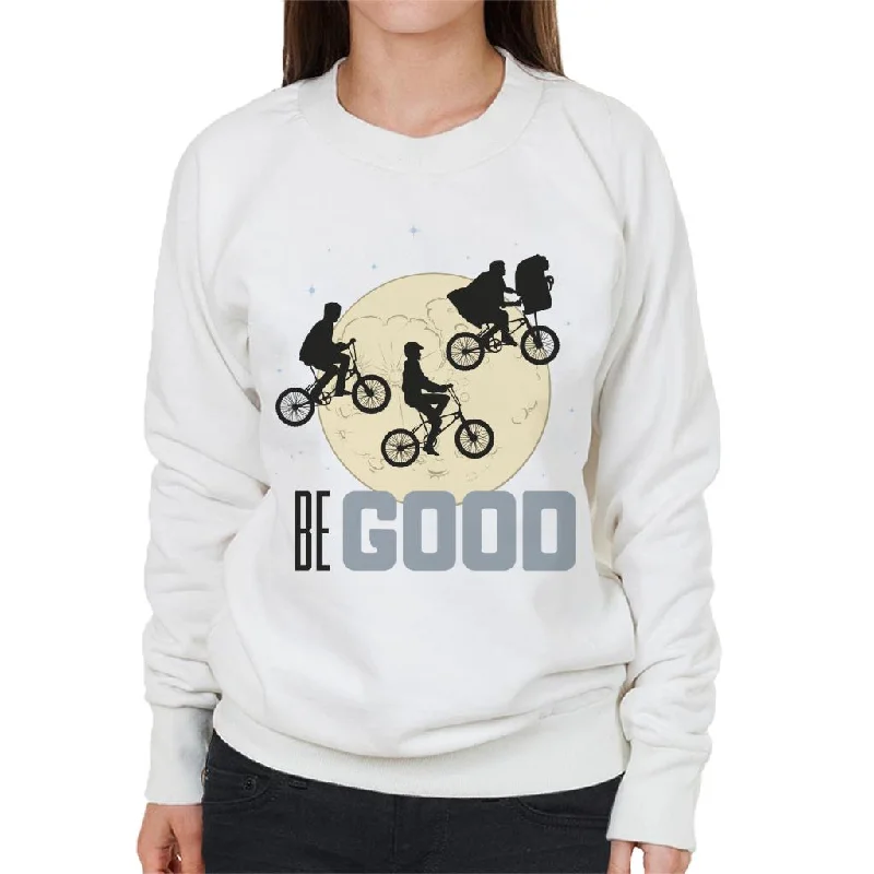 E.T. Classic Shot Be Good Women's Sweatshirt Hoodie with Tied Waist Feminine Flattering