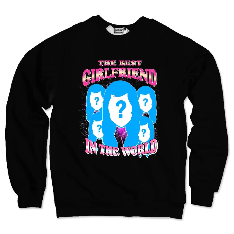 The Best Girlfriend Custom Unisex Sweatshirt Hoodie with Elastic Waist Stretchable Comfortable