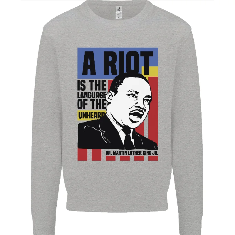 A Riot Martin Luther King Black Lives Matter Mens Sweatshirt Jumper Hoodie with Hood Adjustable Protection