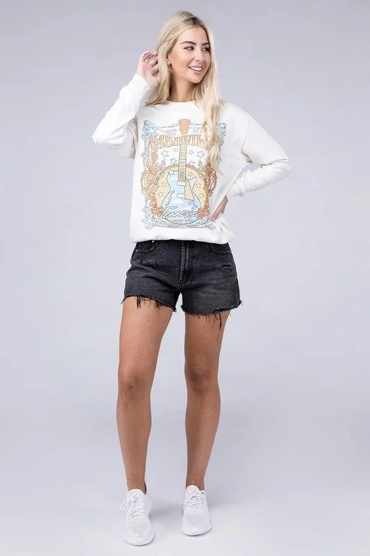 Nashville Sweatshirts Hoodie with Cropped Fit Short Trendy