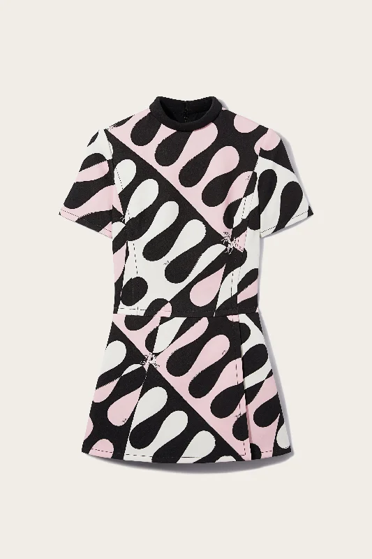 Leocorno-Print Mini Dress Trendy Tie-Dye Mini Dress