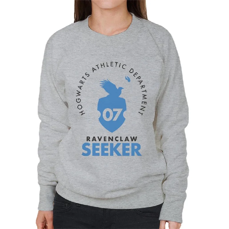 Harry Potter Ravenclaw Quidditch Seeker Women's Sweatshirt Hoodie with Sequins Glamorous Eye-catching Harry Potter Ravenclaw Quidditch Seeker Women's Sweatshirt Hoodie with Sequins Glamorous Eye-catching