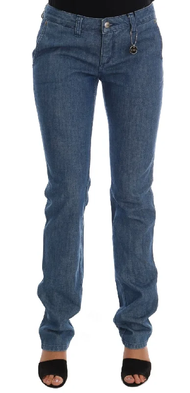 Costume National Super Slim  Wash Cotton Women's Jeans Fashionable Distressed Jeans