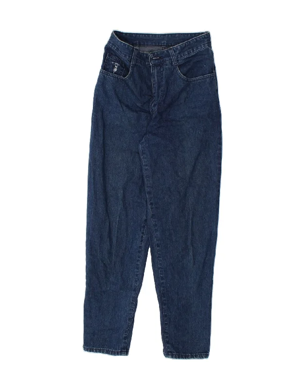TRUSSARDI Womens Tapered Jeans W26 L29 Blue Fashionable Jeggings Style Jeans