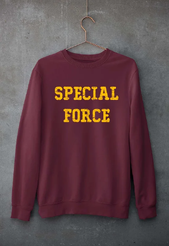 Special Force Unisex Sweatshirt for Men/Women Hoodie with Typography Text Message