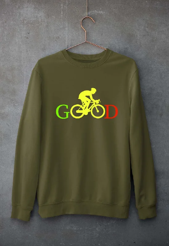 Cycling Good Unisex Sweatshirt for Men/Women Hoodie with Batwing Sleeves Loose Dramatic