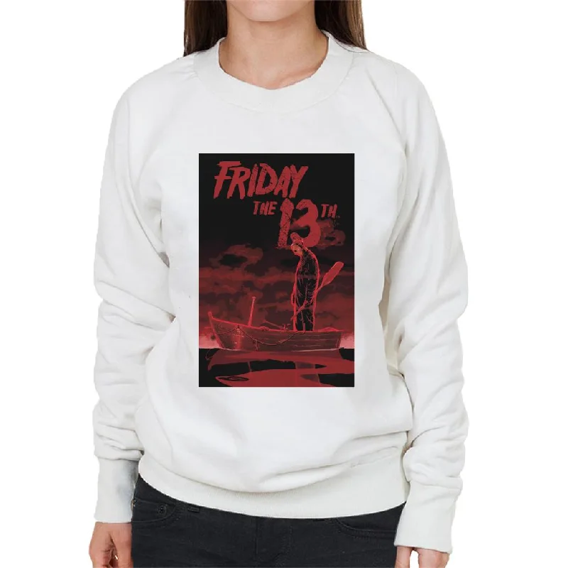 Friday 13th Crimson Boat Women's Sweatshirt Hoodie with Hem Ribbing Snug Secure