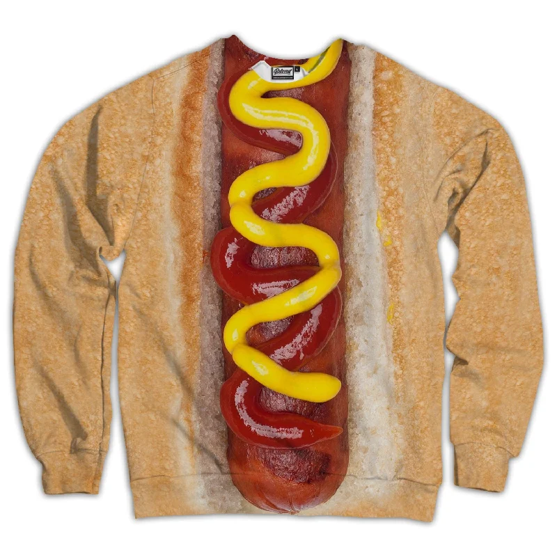 Hot Dog Unisex Sweatshirt Hoodie with Thumb Holes Functional Cozy