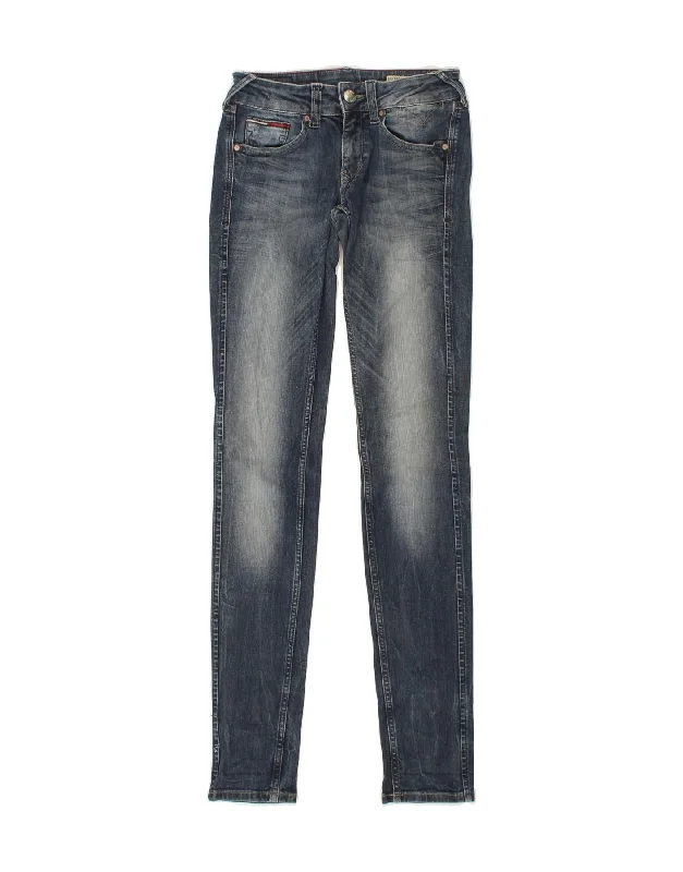 TOMMY HILFIGER Womens Sophie Skinny Jeans W26 L34 Blue Cotton Stylish High-Rise Mom Jeans TOMMY HILFIGER Womens Sophie Skinny Jeans W26 L34 Blue Cotton Stylish High-Rise Mom Jeans