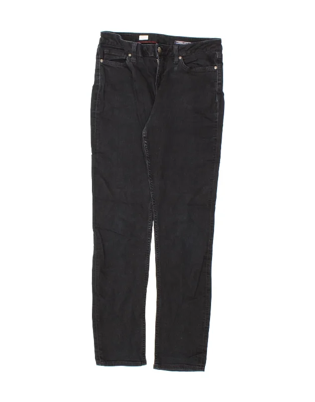 TOMMY HILFIGER Womens Rome RW Straight Jeans W28 L32 Black Cotton Comfortable Low-Rise Jeans TOMMY HILFIGER Womens Rome RW Straight Jeans W28 L32 Black Cotton Comfortable Low-Rise Jeans