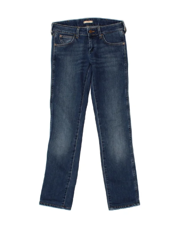 WRANGLER Womens Lia Slim Jeans W25 L28 Blue Cotton Trendy Button-Up High-Waist Jeans WRANGLER Womens Lia Slim Jeans W25 L28 Blue Cotton Trendy Button-Up High-Waist Jeans