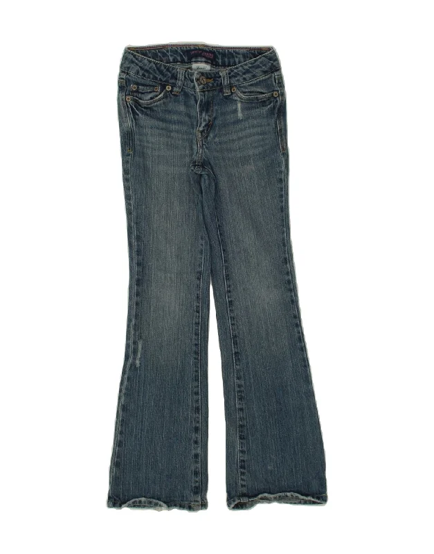 LEVI'S Girls 517 Flared Jeans 7-8 Years W22 L25 Blue Cotton Elegant Skinny Leg Jeans