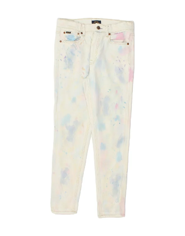 POLO RALPH LAUREN Womens Tompkins High Rise Skinny Jeans W28 L28 White Elegant High-Waisted Flared Jeans POLO RALPH LAUREN Womens Tompkins High Rise Skinny Jeans W28 L28 White Elegant High-Waisted Flared Jeans