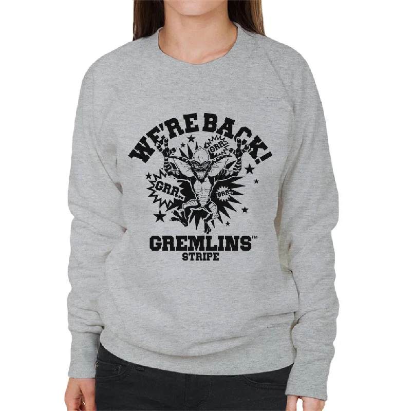Gremlins Halloween We Are Back Women's Sweatshirt Hoodie with Puffed Sleeves Voluminous Trendy Gremlins Halloween We Are Back Women's Sweatshirt Hoodie with Puffed Sleeves Voluminous Trendy