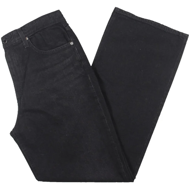 Kora Womens High Rise 5-Pocket Wide Leg Jeans Trendy Classic Fit Jeans
