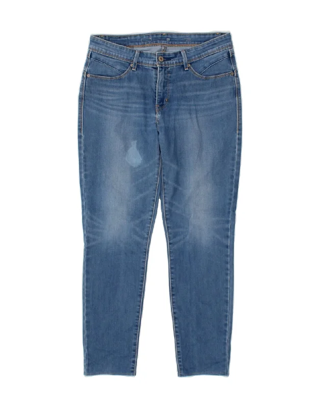 LEVI'S Womens Mid Rise Skinny Jeans W29 L26 Blue Cotton Fashionable Slouchy Fit Jeans LEVI'S Womens Mid Rise Skinny Jeans W29 L26 Blue Cotton Fashionable Slouchy Fit Jeans