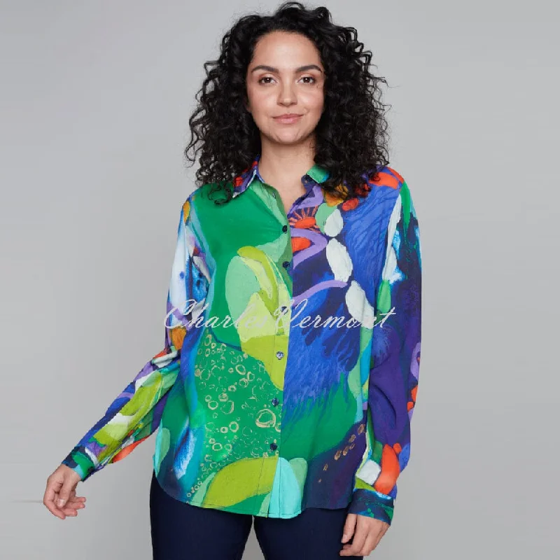 Claire Desjardins 'Loving Amazonia' Blouse - Style 91759 Semi-Sheer Blouse