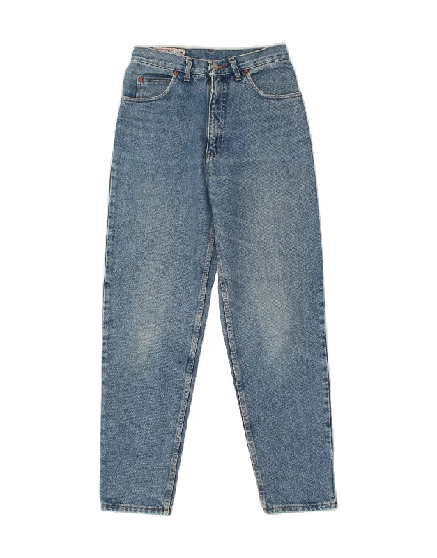 RIFLE Womens Tapered Jeans W30 L30 Blue Stylish Acid-Wash Jeans
