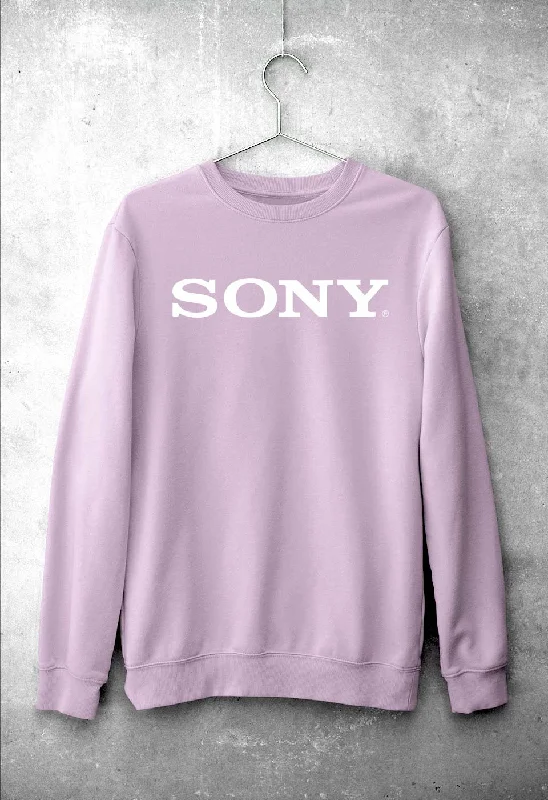Sony Unisex Sweatshirt for Men/Women Hoodie with Exposed Zipper Edgy Industrial