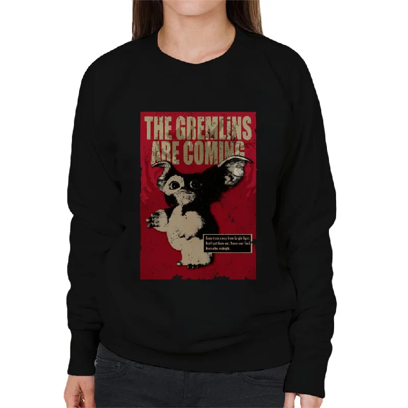 Gremlins Gizmo They Are Coming Women's Sweatshirt Hoodie with Slim Fit Tailored Modern Gremlins Gizmo They Are Coming Women's Sweatshirt Hoodie with Slim Fit Tailored Modern