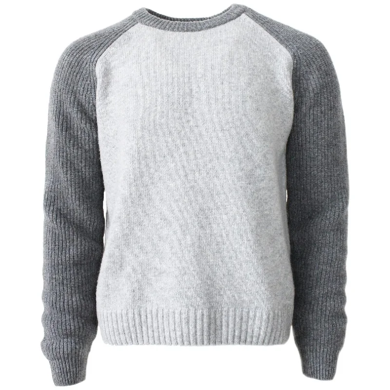 Benson Mens Wool Baseball Crewneck Sweater Chenille Blend Fleece Blend Nylon Blend
