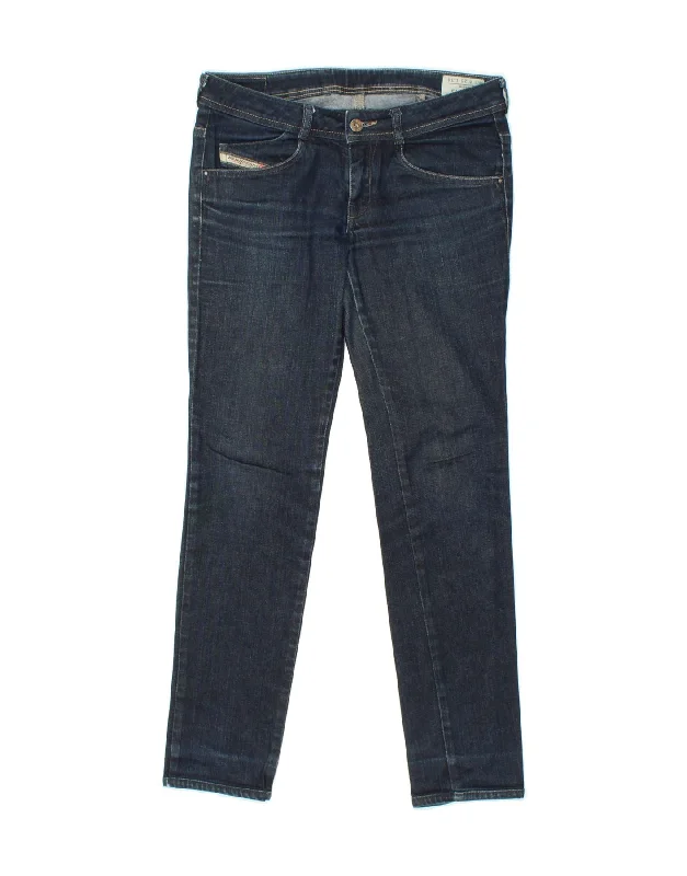 DIESEL Womens Clushy Skinny Jeans W28 L29 Navy Blue Cotton Trendy Button-Up High-Waist Jeans DIESEL Womens Clushy Skinny Jeans W28 L29 Navy Blue Cotton Trendy Button-Up High-Waist Jeans