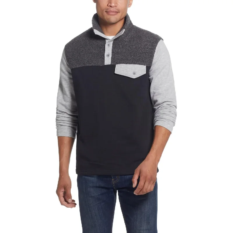 Weatherproof Vintage Mens Sherpa Long Sleeve Pullover Sweater Iron Safe Non-Iron Wrinkle Free