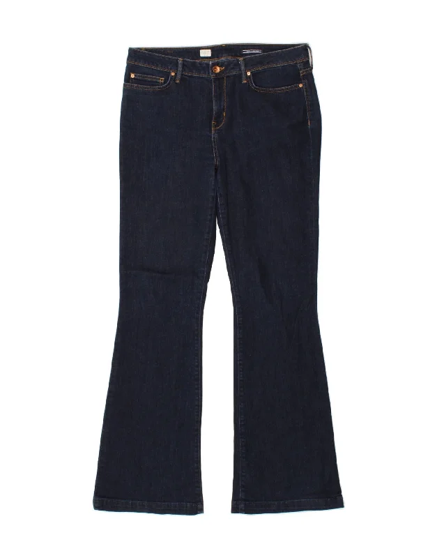 TOMMY HILFIGER Womens Paris Flared Jeans W32 L34  Navy Blue Cotton Comfortable Boyfriend Jeans