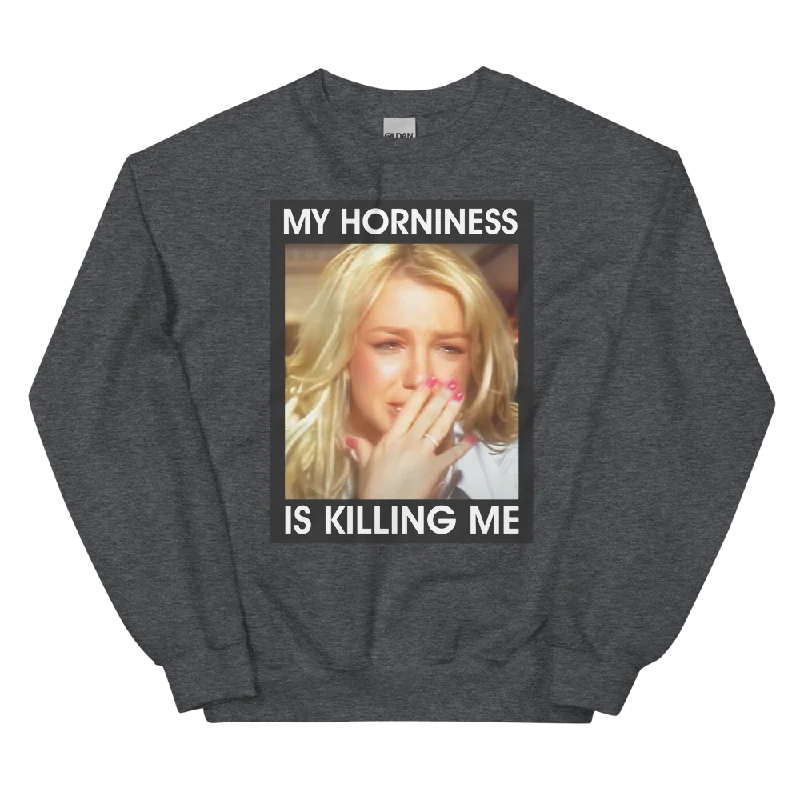 My Horniness Is Killing Me Unisex Sweatshirt Hoodie with Tie-Dye Psychedelic Retro