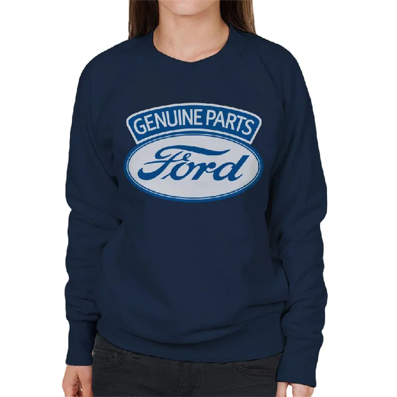 Ford Genuine Parts Iconic Logo Women's Sweatshirt Hoodie with Color Block Contrast Stylish Ford Genuine Parts Iconic Logo Women's Sweatshirt Hoodie with Color Block Contrast Stylish