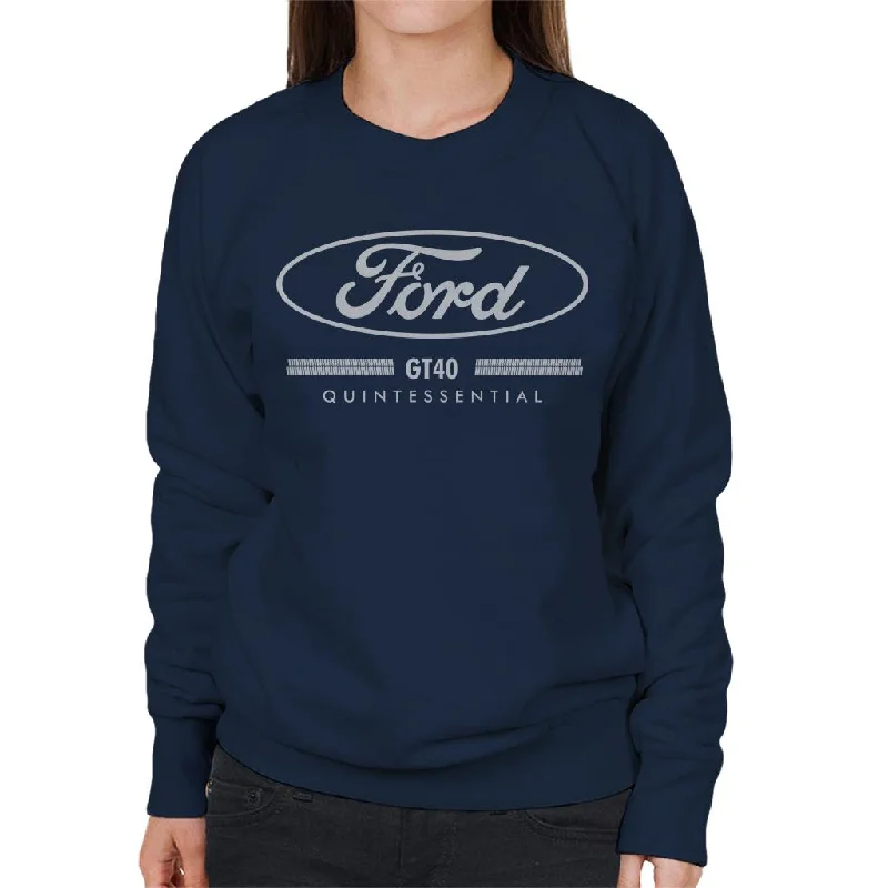 Ford GT40 Quintessential Women's Sweatshirt Hoodie with Bell Sleeves Flared Feminine Ford GT40 Quintessential Women's Sweatshirt Hoodie with Bell Sleeves Flared Feminine