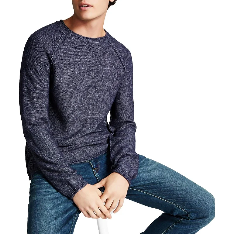 And Now This Mens Knit Pullover Crewneck Sweater Elasticated Padded Insulated