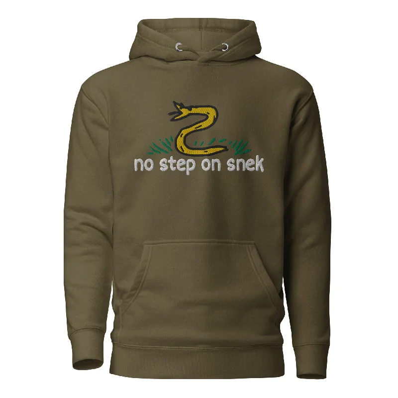 No Step on Snek Embroidered Unisex Hoodie Hoodie with Elastic Cuffs Stretchable Comfortable