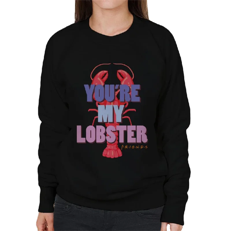 Friends You're My Lobster Women's Sweatshirt Hoodie with Bell Sleeves Flared Feminine Friends You're My Lobster Women's Sweatshirt Hoodie with Bell Sleeves Flared Feminine
