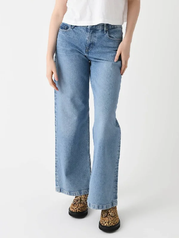 Mia Mid Wide Leg Jean In Cadence Blue Trendy Acid Wash Skinny Jeans