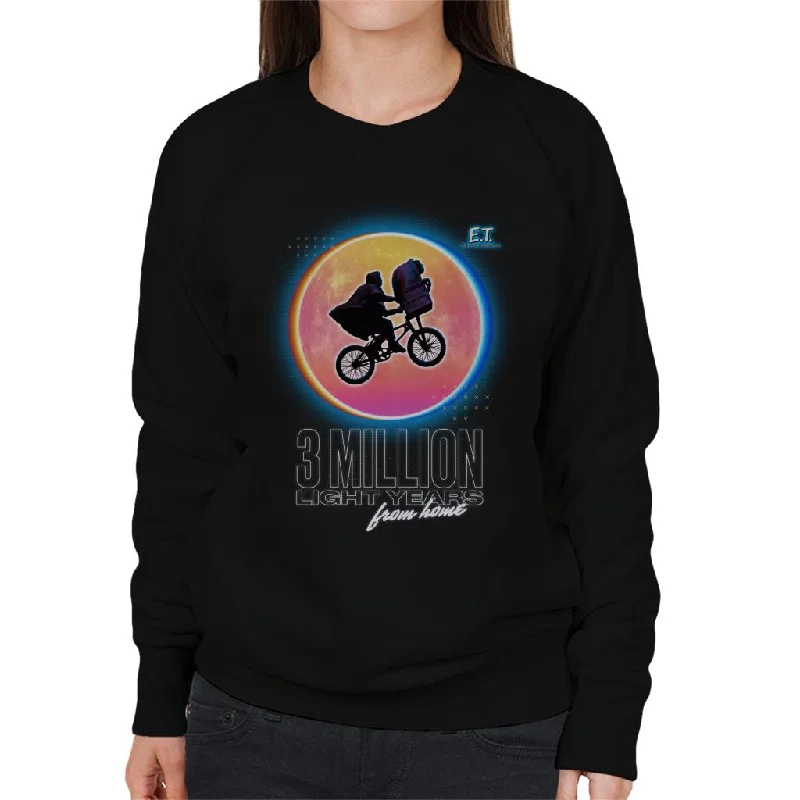 E.T. 3 Million Light Years From Home Women's Sweatshirt Hoodie with Hem Patch Decorative Personalized E.T. 3 Million Light Years From Home Women's Sweatshirt Hoodie with Hem Patch Decorative Personalized